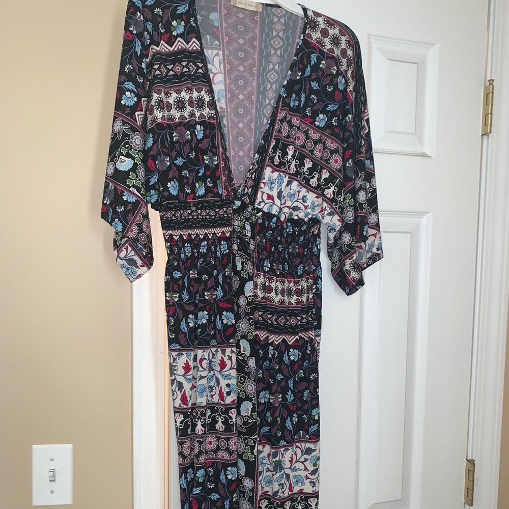 Unique floral design dress